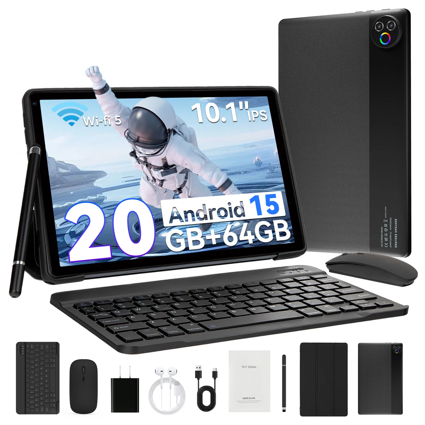 Desk Setup Keyboard - Tablet URAO z Androidem 15, 10,1