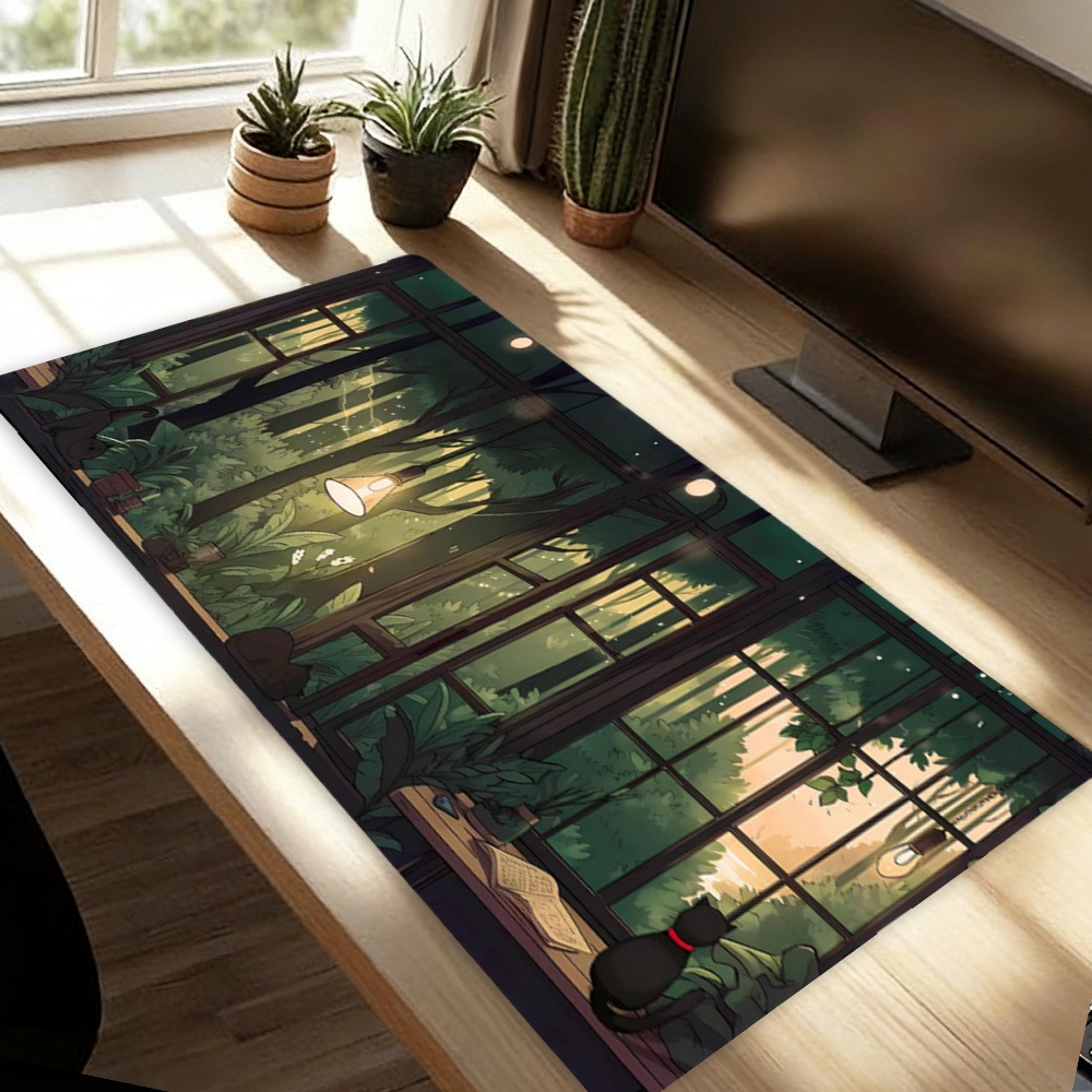 Desk Setup With Plants - Urocza podkładka na biurko Lofi -