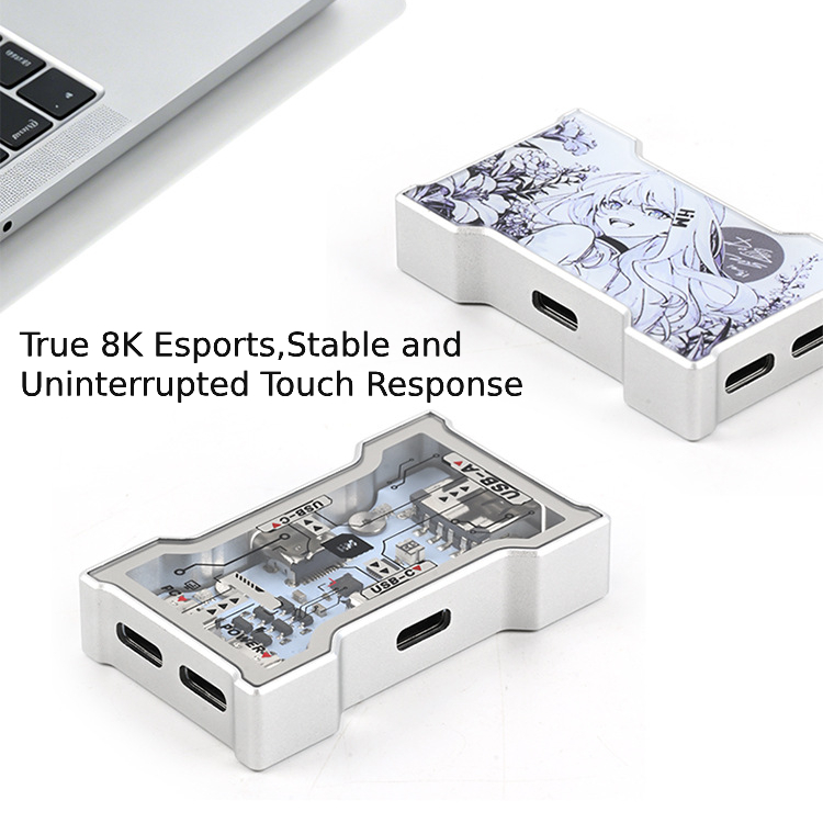 Hub USB RGB 2 wejścia 3 wyjści – Desk Setup Keyboard recenzja i cena