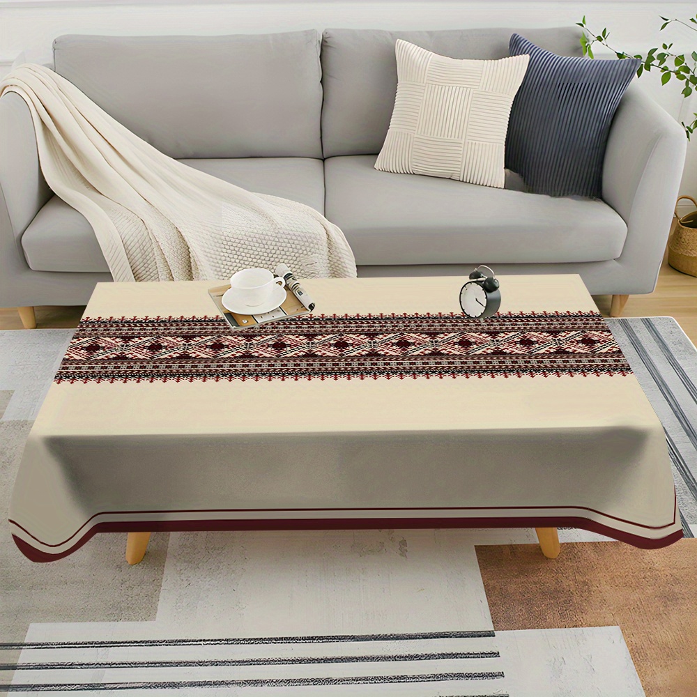 Obrus z beżowym tłem i etniczn – Desk Setup Background recenzja i cena