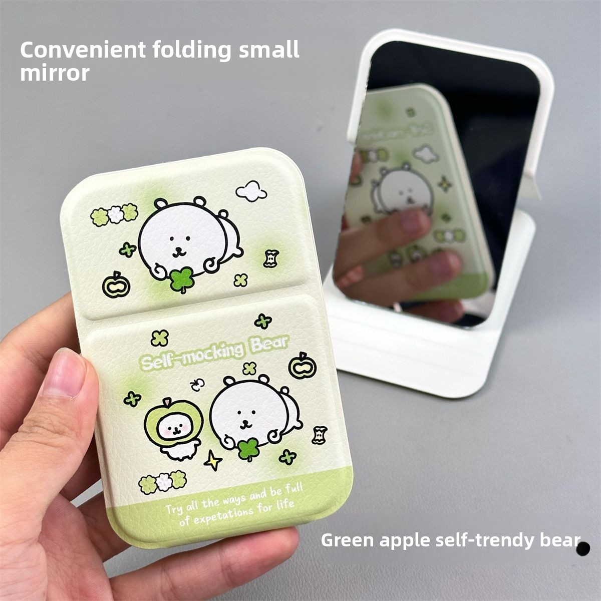 Lusterko składane Nagano Bear, – Desk Setup Kawaii recenzja i cena