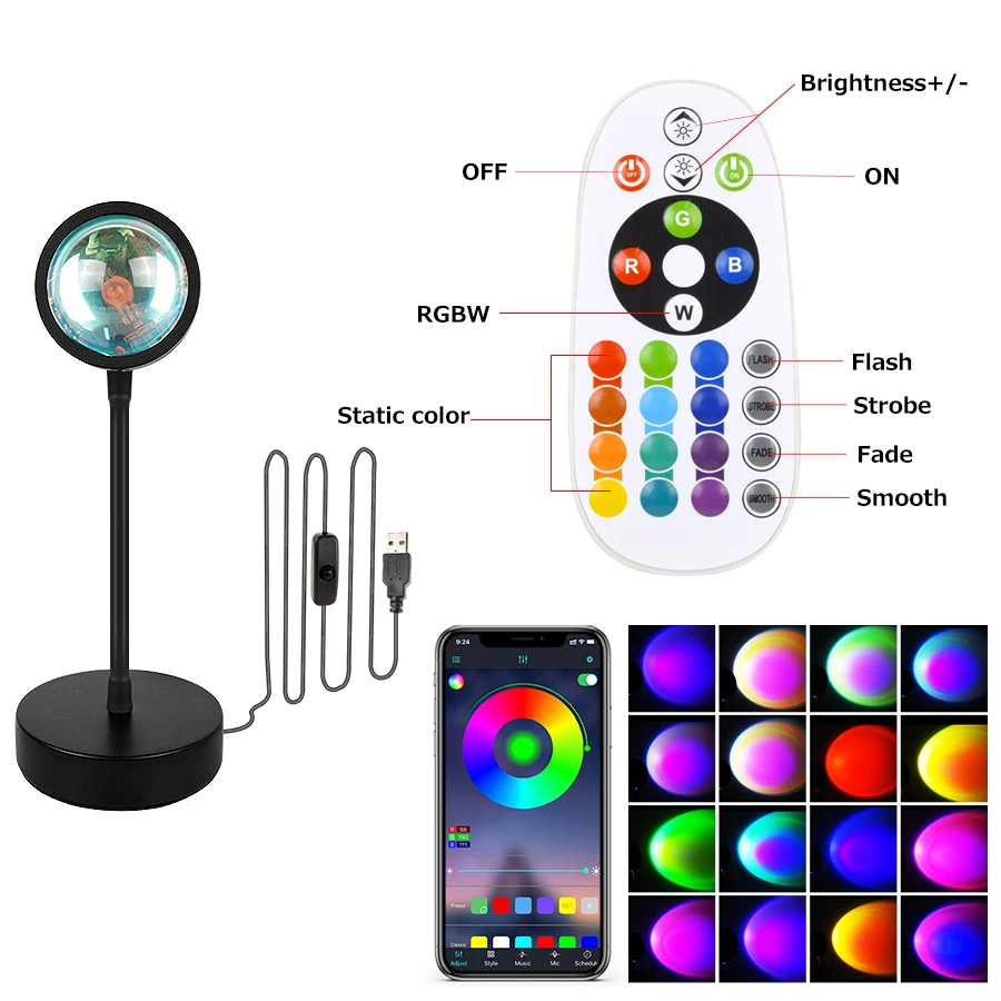 Lampa projektora o zachodzie s – Desk Setup Background recenzja i cena