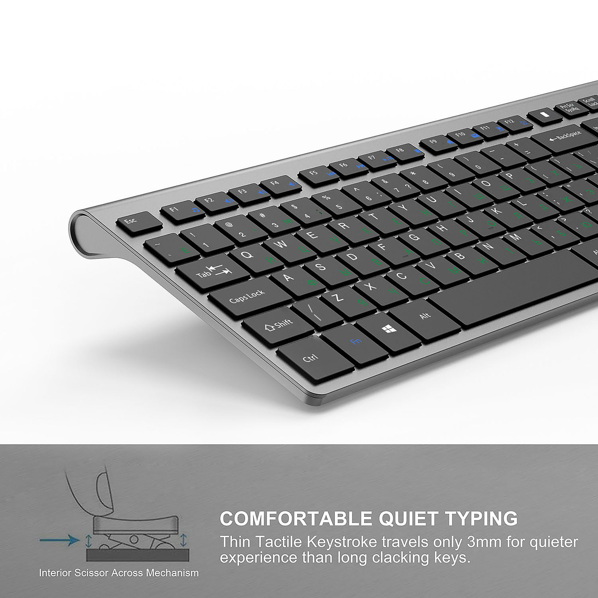 2.4G akumulatorowa bezprzewodo – Desk Setup Keyboard recenzja i cena