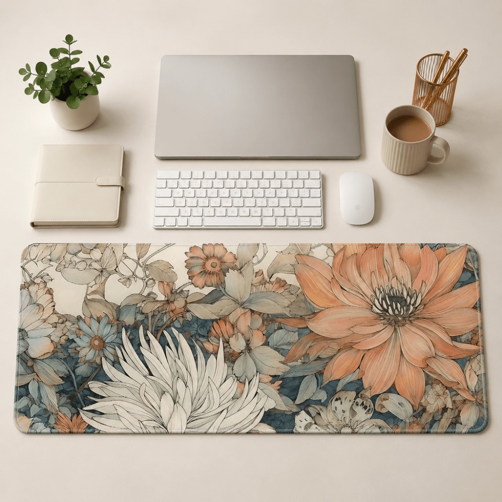Podkładka na stół w stylu retr – Desk Setup With Plants recenzja i cena