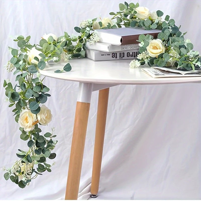 Girlandy z eukaliptusa i róż o – Desk Setup Background recenzja i cena