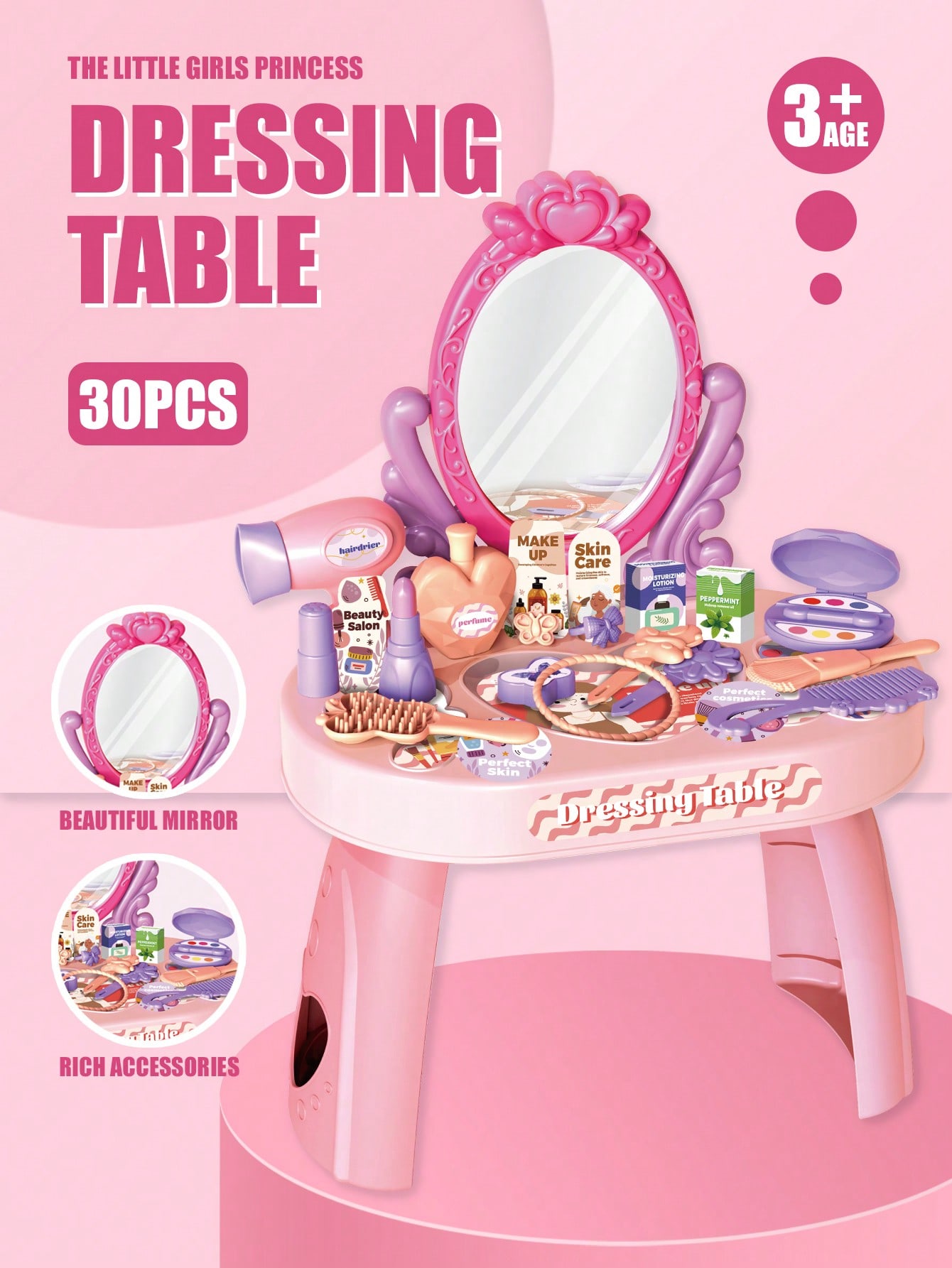 Zestaw toaletki dla dzieci z l – Desk Setup Girl recenzja i cena