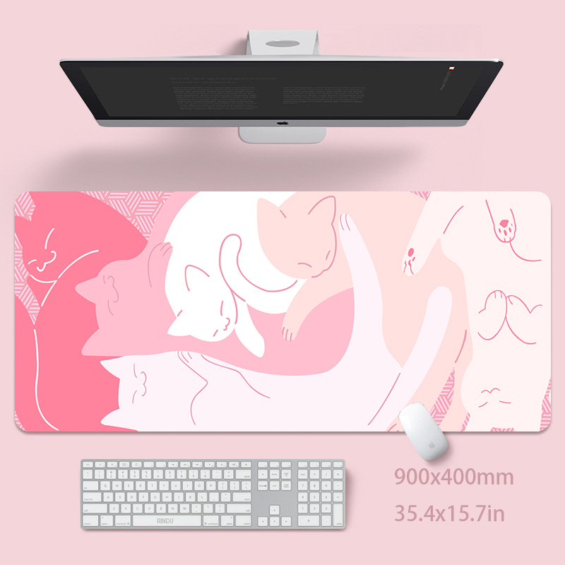Duża podkładka pod mysz Cute C – Desk Setup Pink recenzja i cena