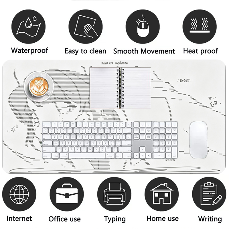1 szt. Skórzana podkładka pod  – Desk Setup Kawaii recenzja i cena